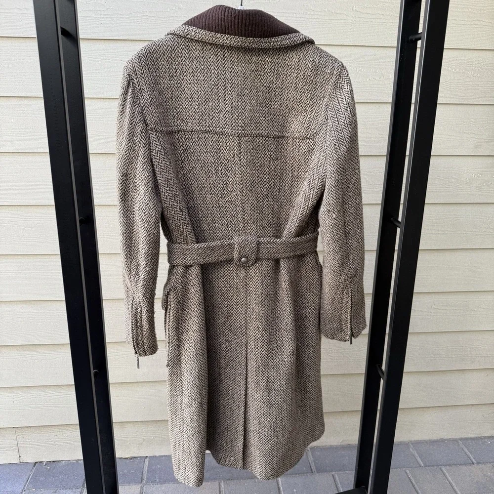 Laundry By Shelli Segal Tan‎ Belted Wool Coat